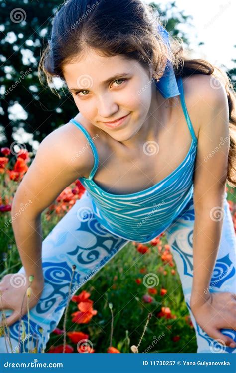 portrait teen girl  poppy stock image image  human hair