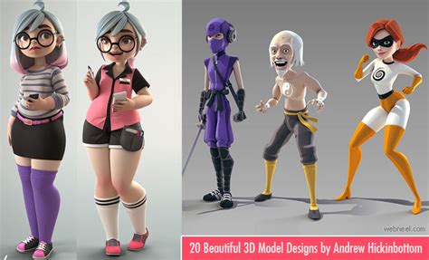 daily inspiration 20 beautiful 3d cartoon character designs by andrew