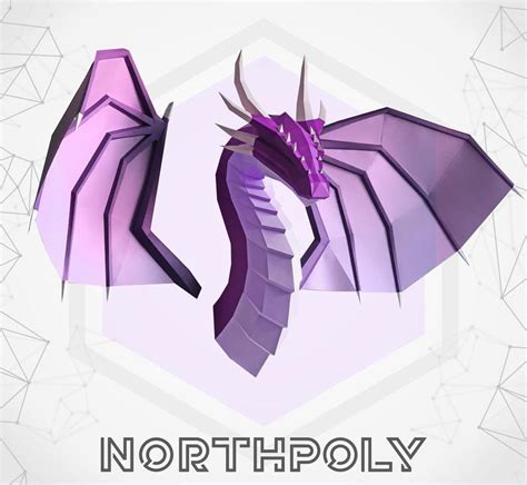 dragon  wings northpoly gurko papercraft dragon etsy paper