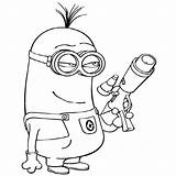Coloring Pages Minion Print sketch template