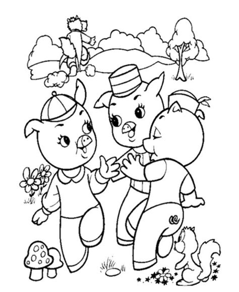 pigs story coloring pages coloring home