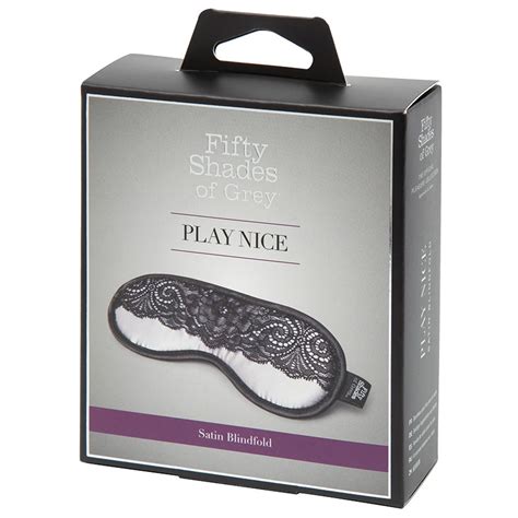 fifty shades of grey play nice satin and lace blindfold