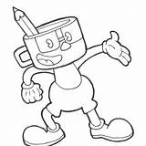 Cuphead Pages Mugman sketch template