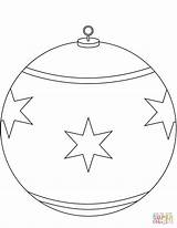Christmas Ornament Coloring Pages Round Ornaments Printable Drawing Kids Printables Decoration Paper sketch template