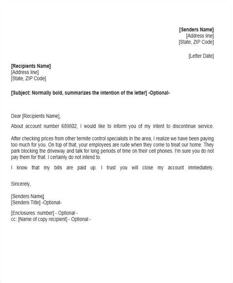 service letter collection letter template collection
