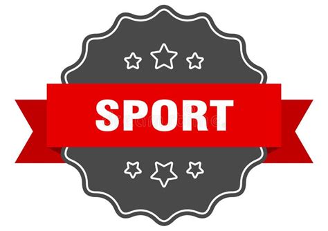 sport label stock vector illustration  white black