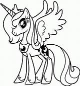 Coloring Pages Princess Luna Pony Little Popular sketch template
