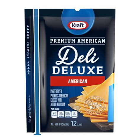 kraft deli deluxe cheese slices american cheese  ct  oz wrapper reviews