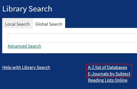 browsing  journals  databases library services