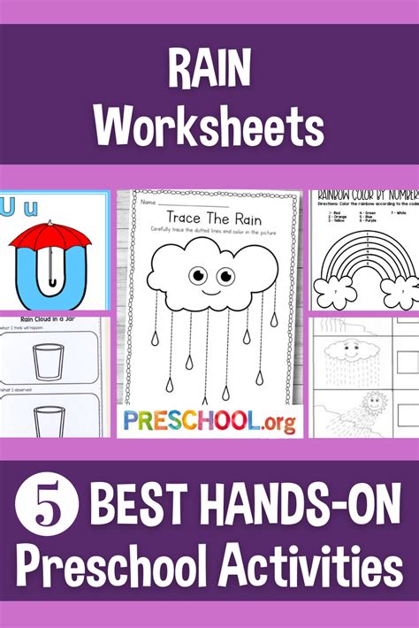 worksheets  rain preschool theme preschoolorg