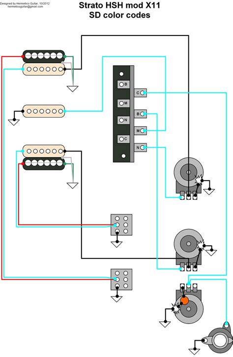 hermetico guitar wiring diagram hsh strato mod