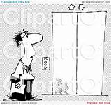 Clip Businessman Elevator Waiting Outline Illustration Cartoon Rf Royalty Toonaday sketch template