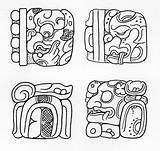 Mayan Glyphs Choose Board Pattern sketch template