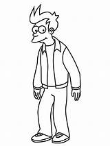 Futurama Fry Colorare Pintar Personaggi Simpson Gratistodo Personaggio Cgcreativeshop Desde sketch template