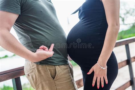 pregnant woman and fat man stock image image of lady 6049207