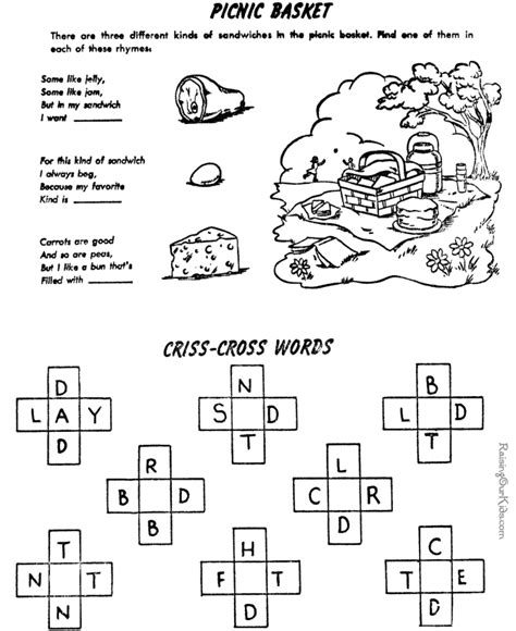 printable crossword puzzles  kids