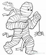 Mummy Coloring Pages Halloween Egyptian Drawing Kids Color Print Paintingvalley sketch template