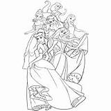 Princess Disney Coloring Pages Little Girl Top sketch template