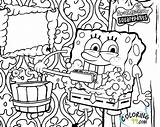 Coloring Spongebob Pages Printable Squarepants Print sketch template