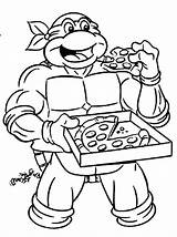Ninja Pizza Coloring Turtles Mutant Kleurplaat sketch template