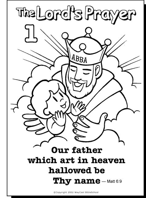 lords prayer  sunday school coloring pages  father prayer