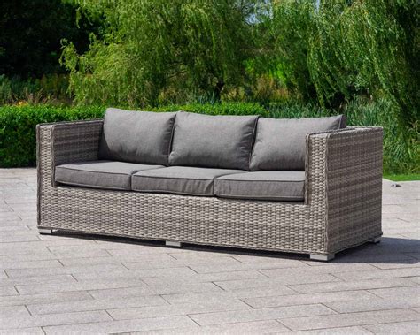 seater rattan garden sofa  grey ascot rattan garden furniture