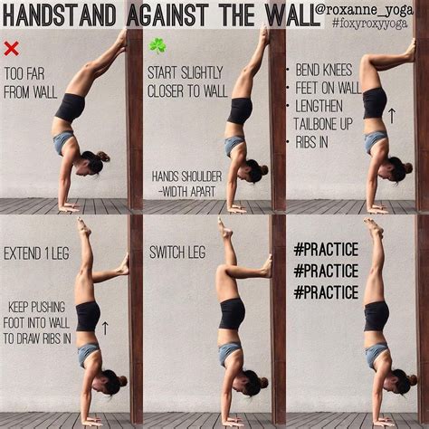Repost Roxanne Yoga ・・・ Handstand Against The Wall The Wall Is A
