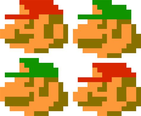 Short Mario Tall Luigi 8 Bit Super Mario Bros By Fatonus On