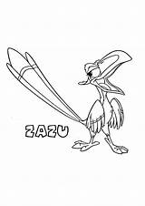 Zazu Lion King Coloring Pages Getcolorings Minister Feel Color Popular sketch template
