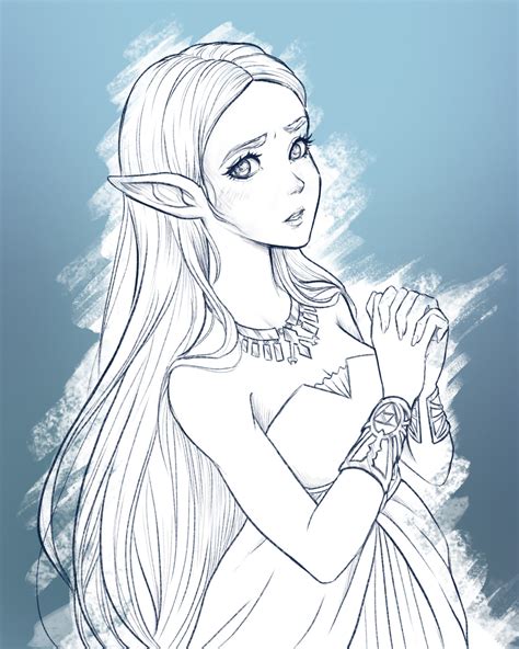 easy anime elf drawing  lineart   lineart png images  cliparts  clipart