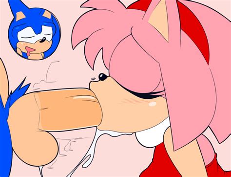 rule 34 amy rose anthro balls cum cum in mouth fellatio furry motion