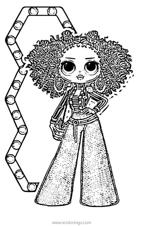 queen bee lol doll coloring page