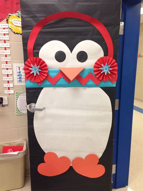 winter classroom door who doesn t love a penguin with a chevron