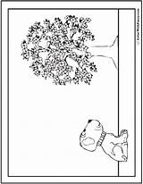 Dog Coloring Pages Puppy Tree Cute Bones Breeds Houses Colorwithfuzzy sketch template