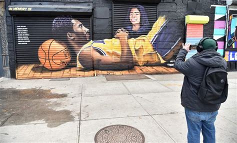 murals honoring kobe bryant are appearing all over the