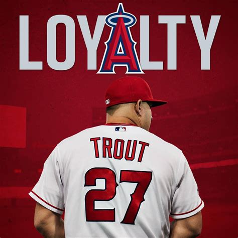 download los angeles angels mike trout loyalty wallpaper