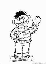 Ernie Bert Coloring Pages Sesame Street Colouring Kids Sheets Birthday Cartoon Save Characters Template sketch template