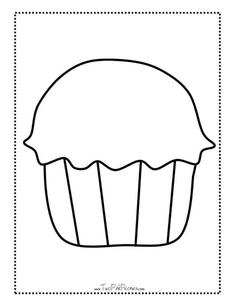 printable cupcake template  instant    printable