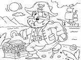 Coloring Pages Pirate Treasures Hidden sketch template