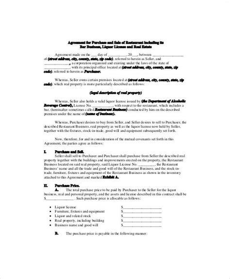 sample business sale contract templates   ms word