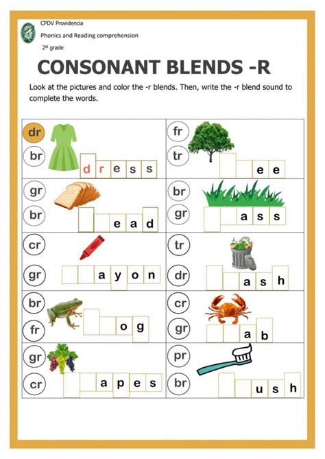 phonics review consonant blends worksheets worksheets
