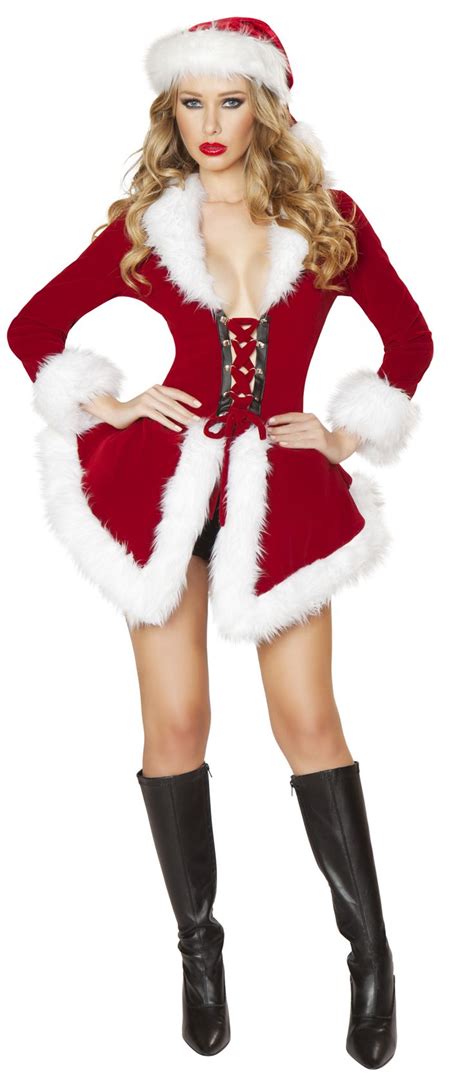 Rmc177 Two Piece Chic Santa Costume Includes A Red Velvet
