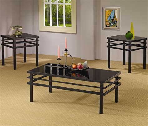 piece occasional table sets modern coffee table   table set