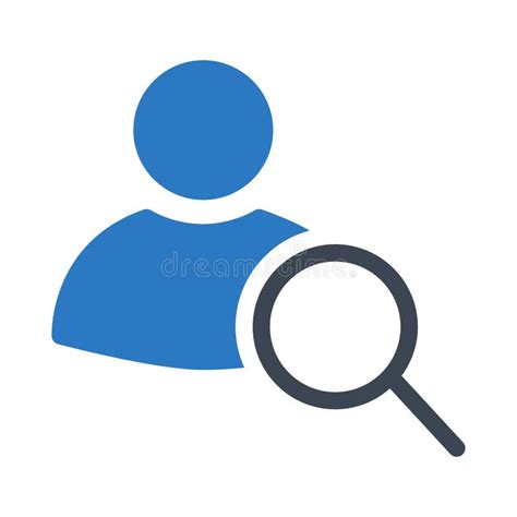 search user glyph color flat vector icon stock illustration