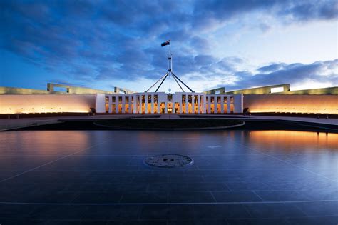 canberra australia parliament house front view