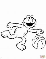 Elmo Coloring Pages Basketball Printable Color Drawing Plays Baby Abby Cadabby Kolorowanka Supercoloring Colouring Druku Do Happy Clipart Sesame Street sketch template
