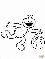 Elmo Ausmalbild Plays Kolorowanka Kleurplaten Druku Basquetebol Supercoloring Spielt Zum Joga Sesamstraße Kleurplaat Kolorowanki Kategorien sketch template