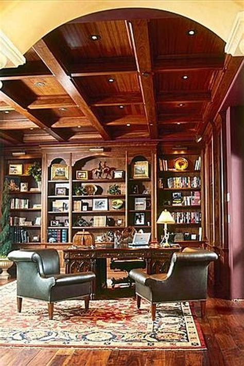 50 Traditional Office Decors Home Library Design