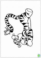 Dinokids Coloring Tigger Close sketch template