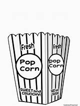 Coloring Popcorn Popular sketch template
